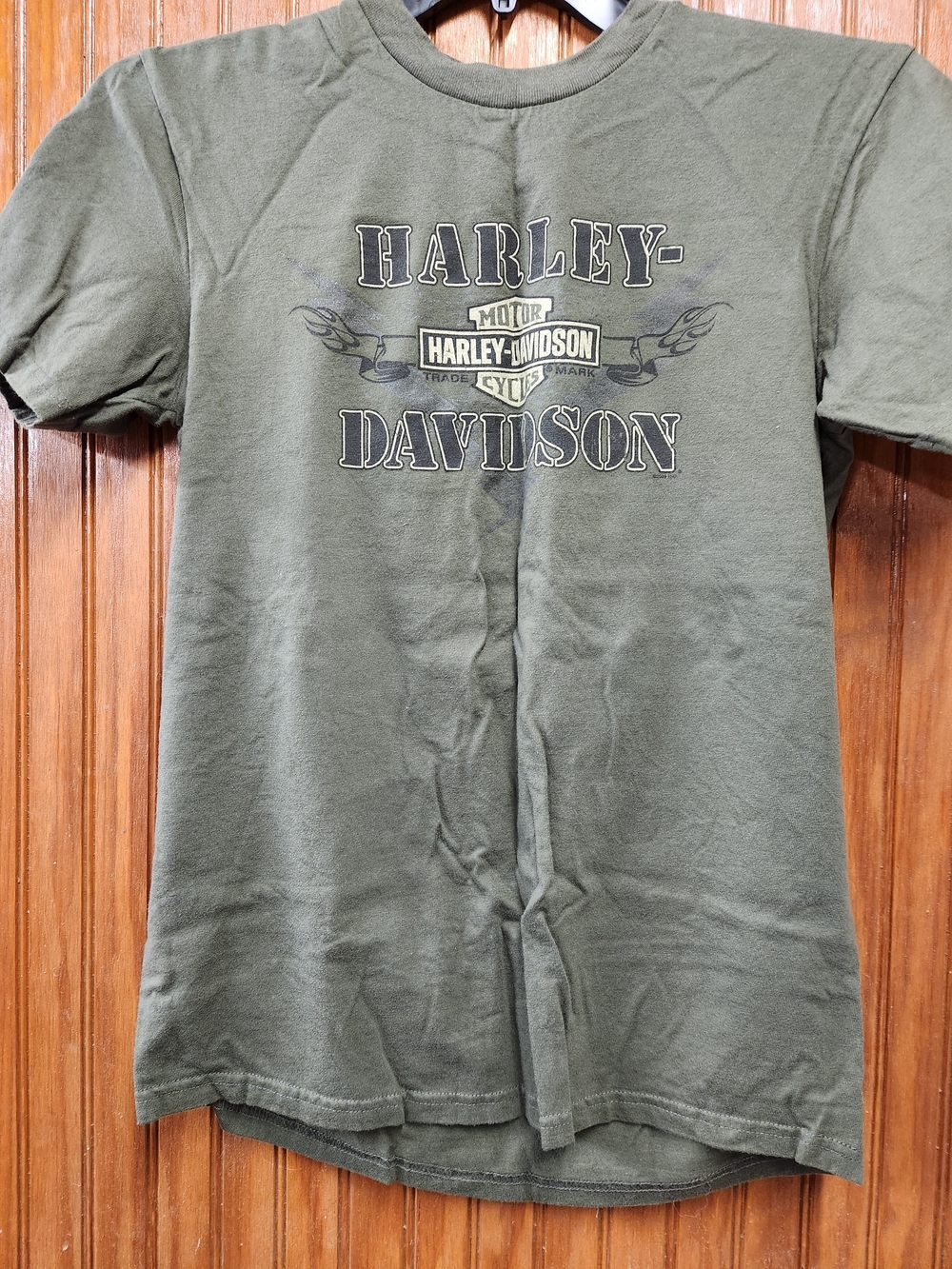 Harley-Davidson Men's Olive Green Logo T‑Shirt